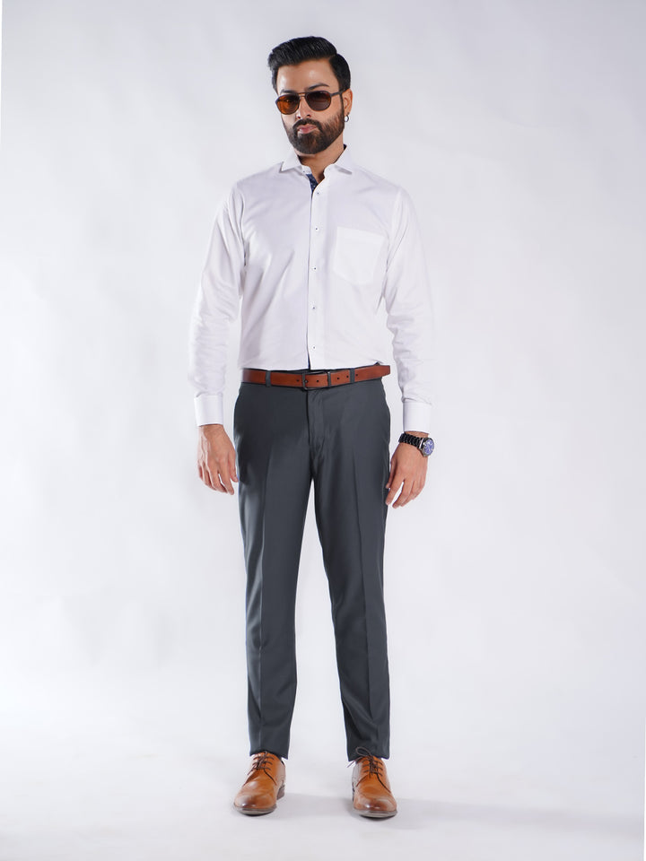 Charcoal Plain Executive Formal Dress Pant (FDT-219)