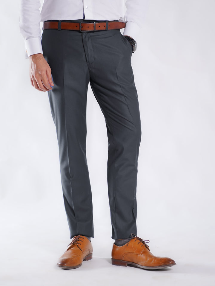 Charcoal Plain Executive Formal Dress Pant (FDT-219)