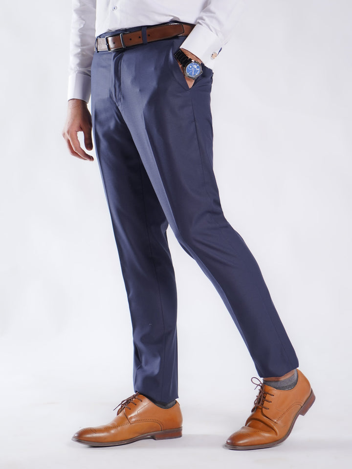 Navy Blue Plain Executive Formal Dress Pant (FDT-220)