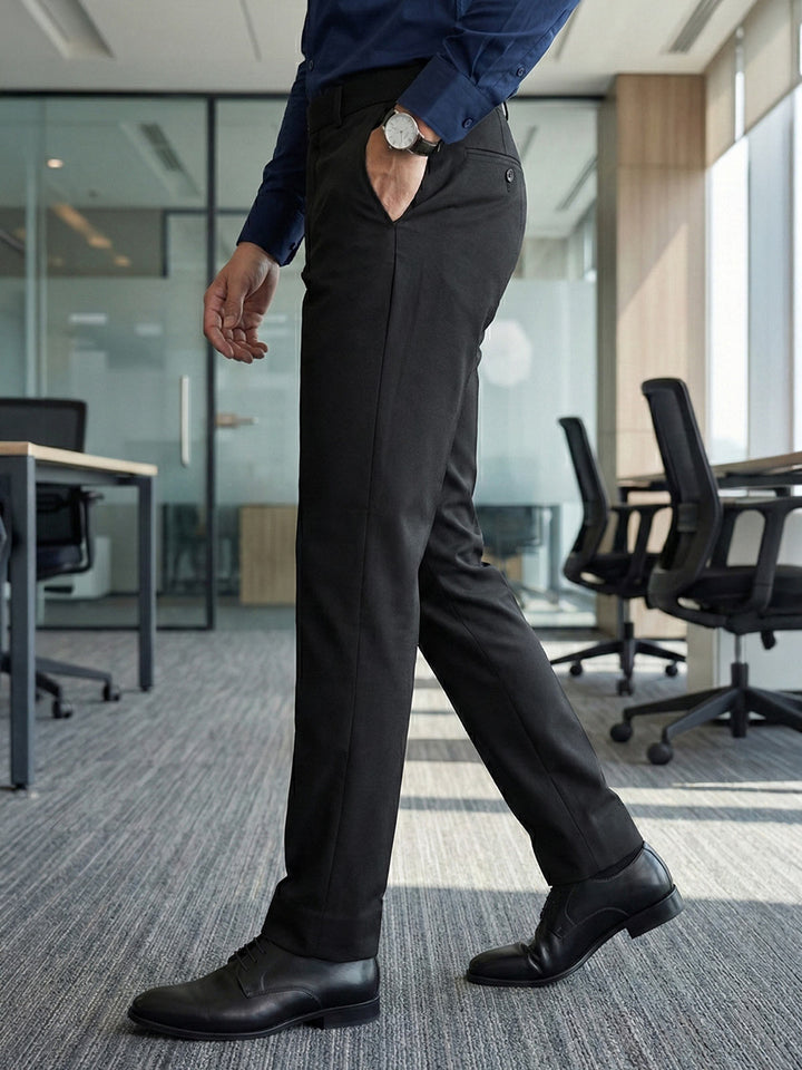 Black Plain Executive Formal Dress Pant (FDT-367)