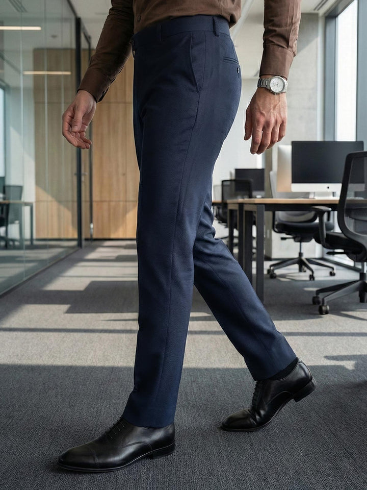 Navy Blue Plain Executive Formal Dress Pant (FDT-368)