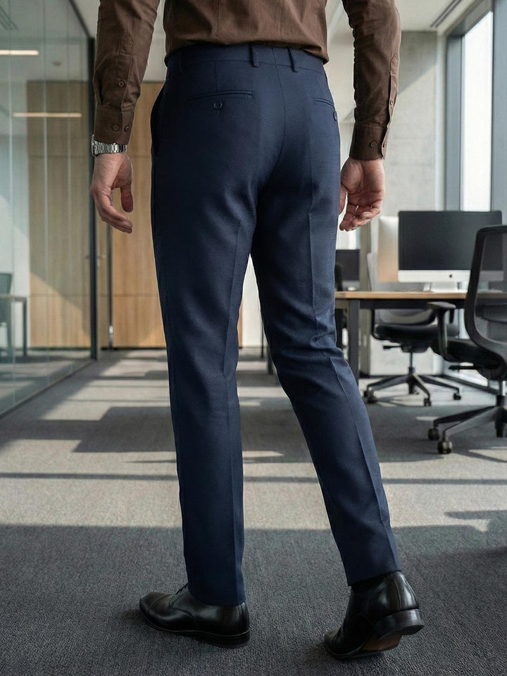 Navy Blue Plain Executive Formal Dress Pant (FDT-368)