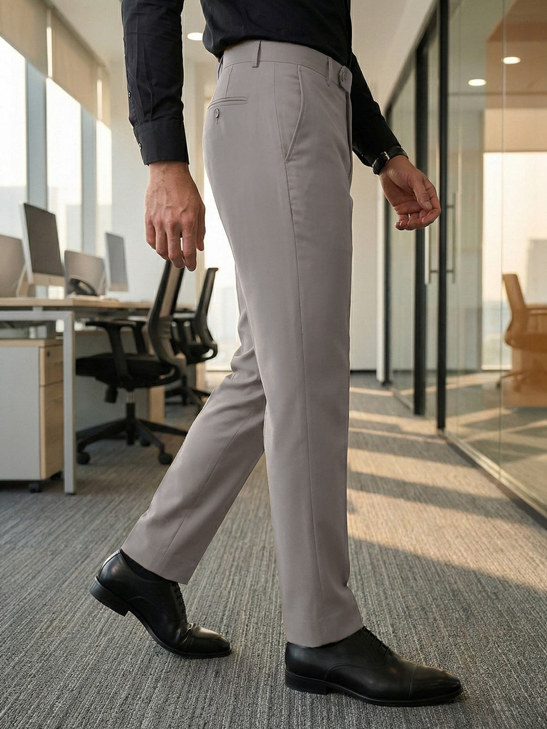 Fawn Plain Executive Formal Dress Pant (FDT-369)