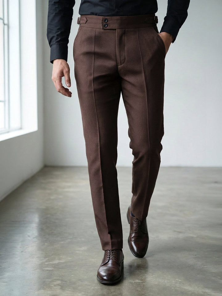 Dark Brown Imported Gurkha Pant  (FDT-386)