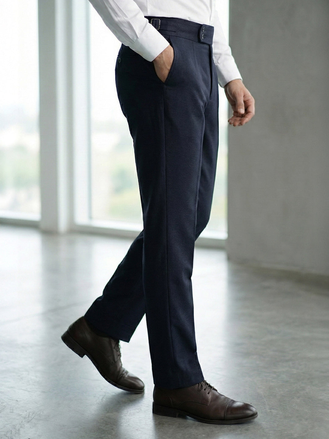 Navy Blue Imported Gurkha Pant  (FDT-389)