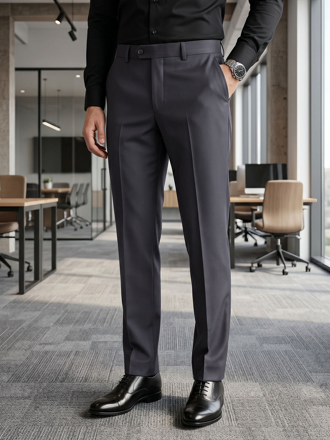 Grey Executive Formal Dress Pant (FDT-395)