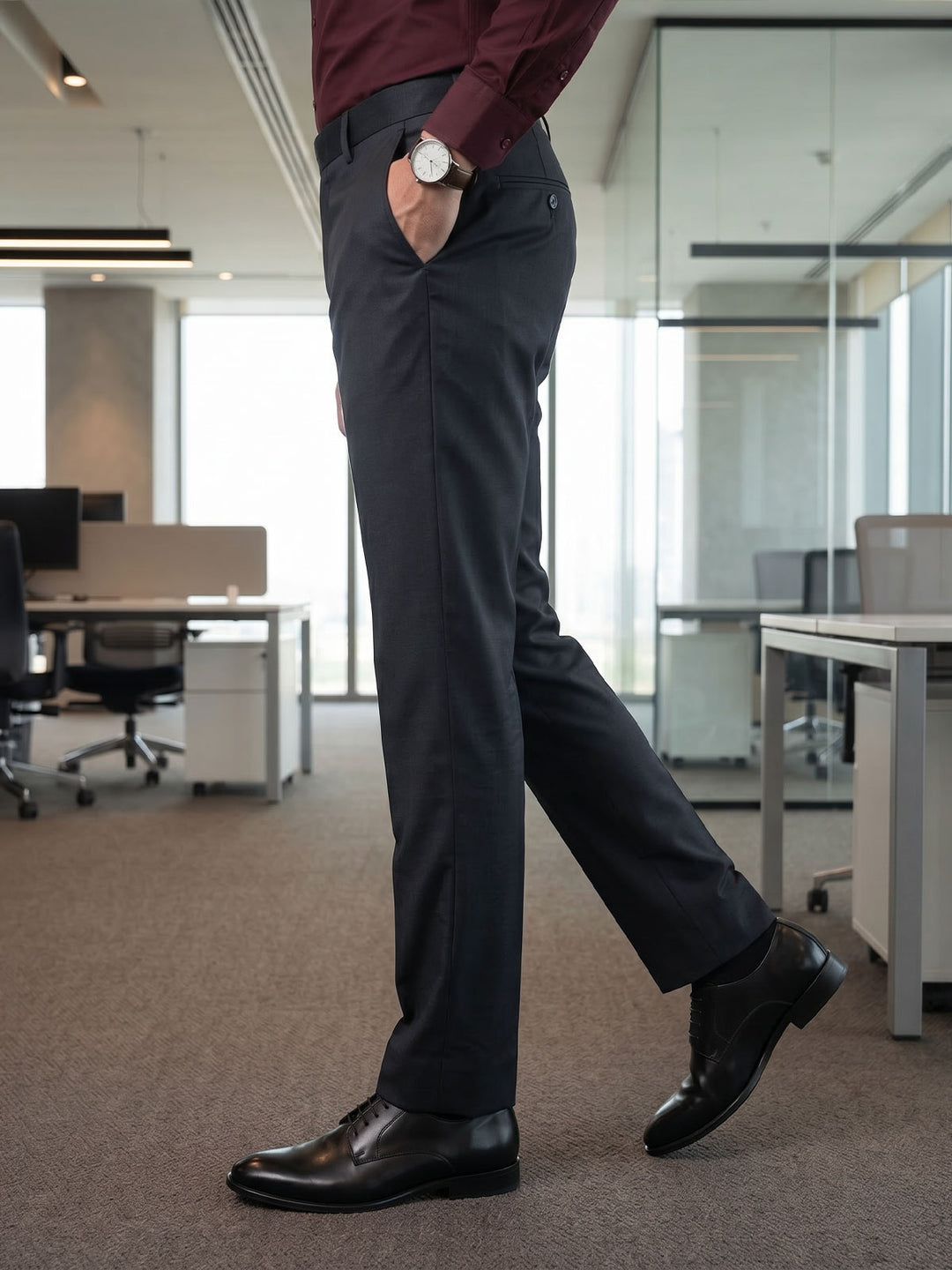 Dark Grey Executive Formal Dress Pant (FDT-396)