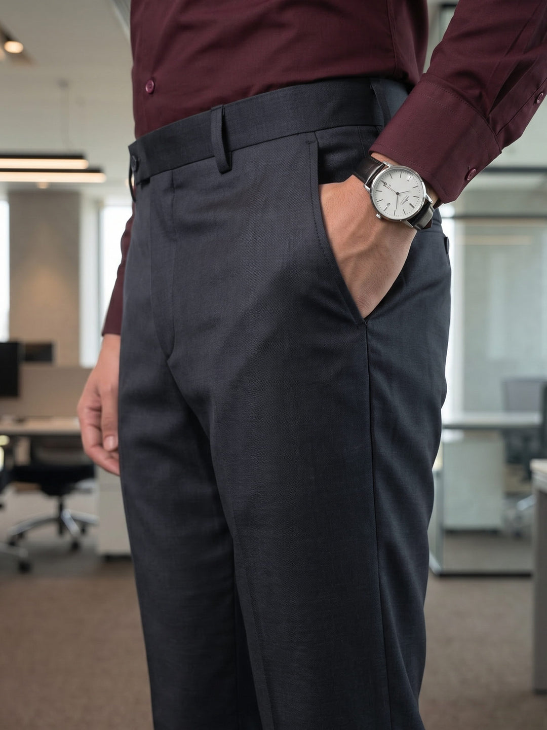 Dark Grey Executive Formal Dress Pant (FDT-396)