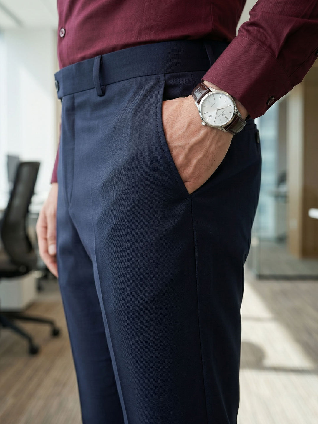 Navy Blue Executive Formal Dress Pant (FDT-397)
