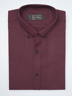 Maroon Plain, Elite Edition, Men’s Button Down Formal Shirt (FS-1001)