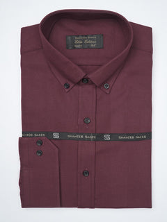 Maroon Plain, Elite Edition, Men’s Button Down Formal Shirt (FS-1001)