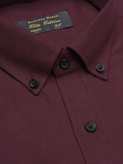 Maroon Plain, Elite Edition, Men’s Button Down Formal Shirt (FS-1001)