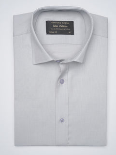 Light Grey Self, Elite Edition, French Collar Men’s Formal Shirt (FS-1030)