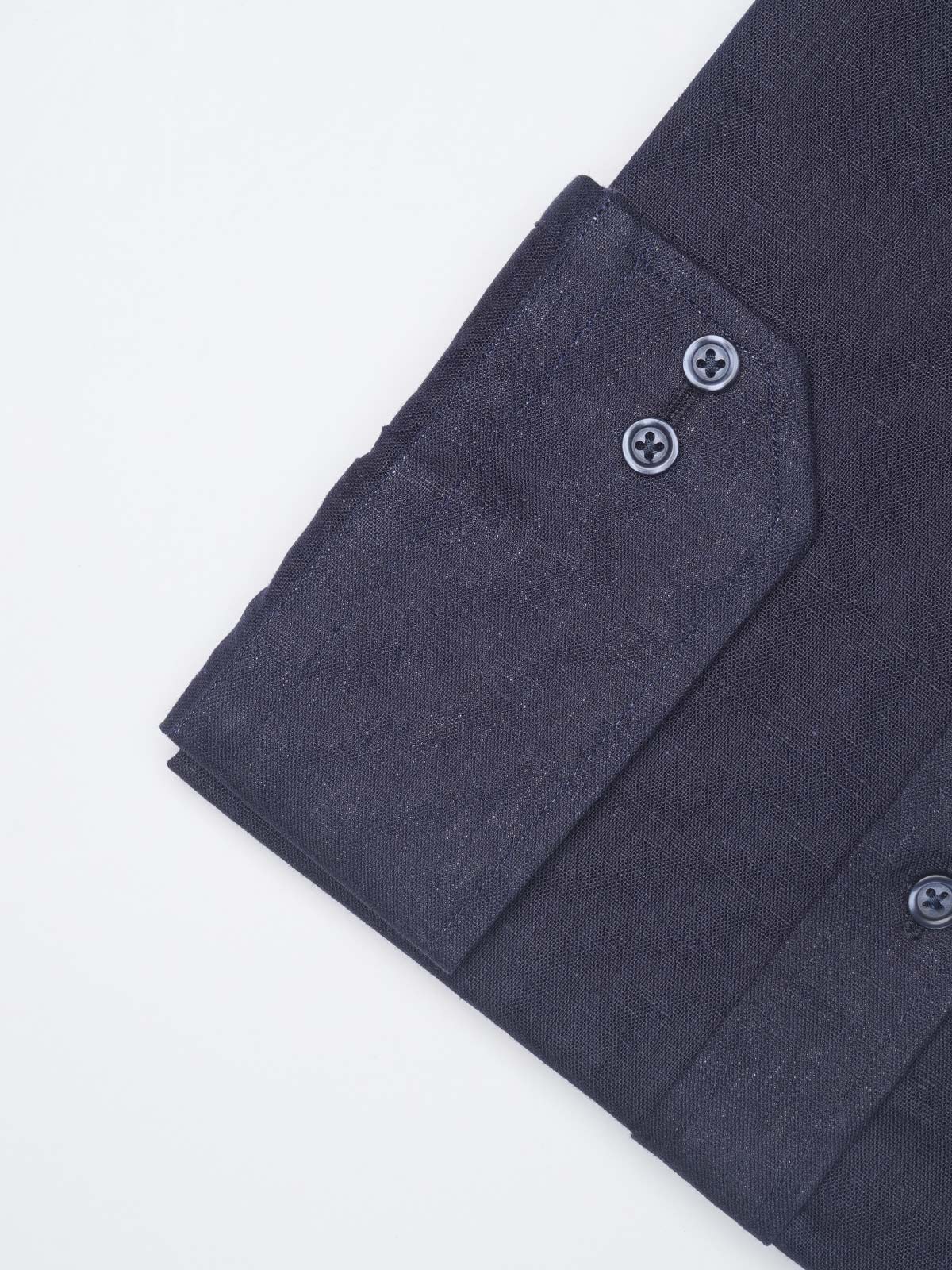 Navy Blue Plain, Elite Edition, French Collar Men’s Formal Shirt (FS-1031)