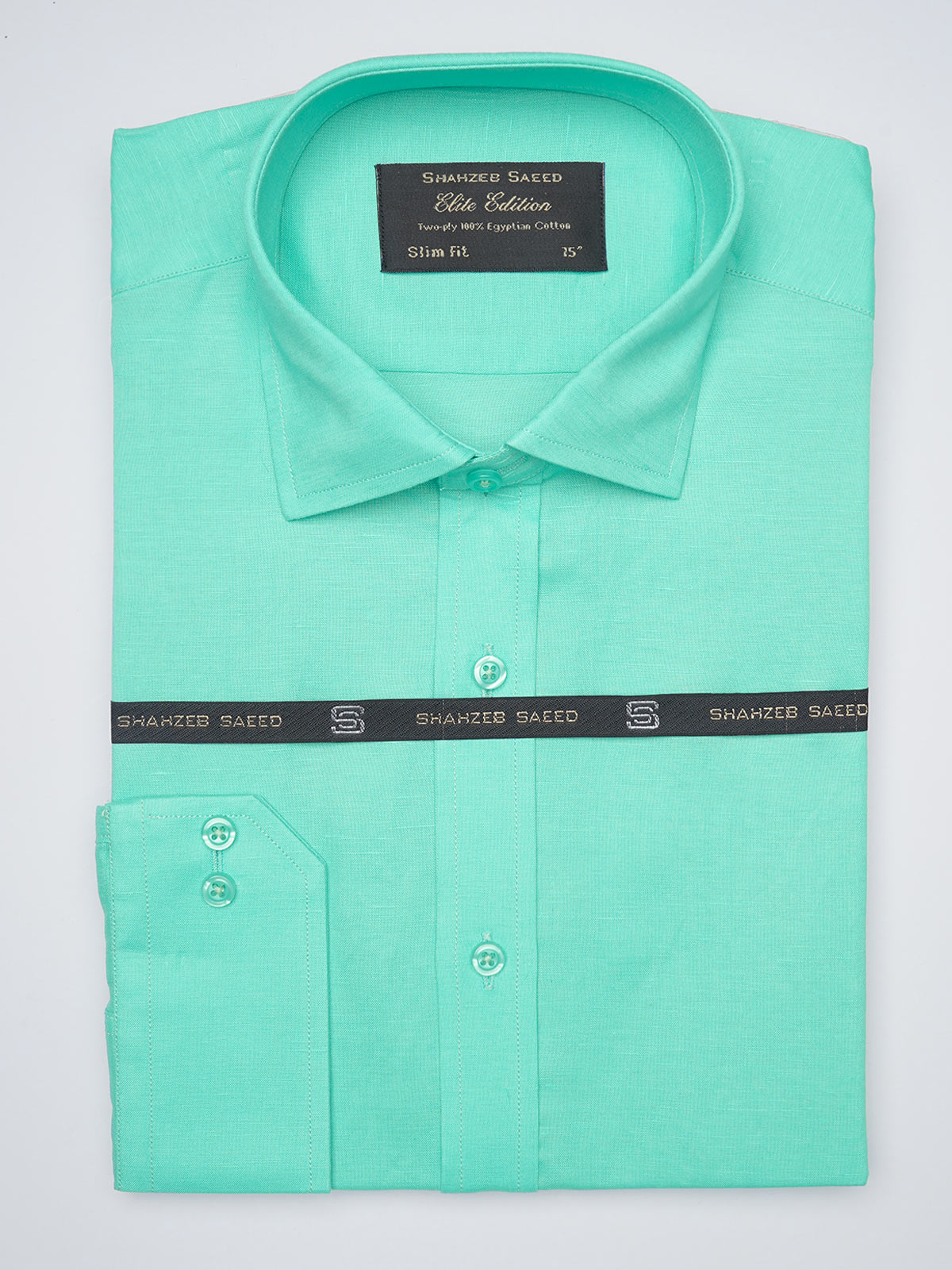 Aqua Green Plain, Elite Edition, French Collar Men’s Formal Shirt (FS-1032)