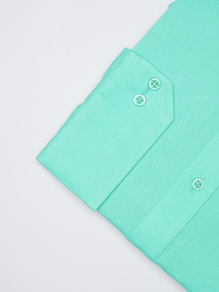 Aqua Green Plain, Elite Edition, French Collar Men’s Formal Shirt (FS-1032)