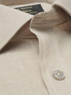 Beige Self, Elite Edition, French Collar Men’s Formal Shirt (FS-1033)