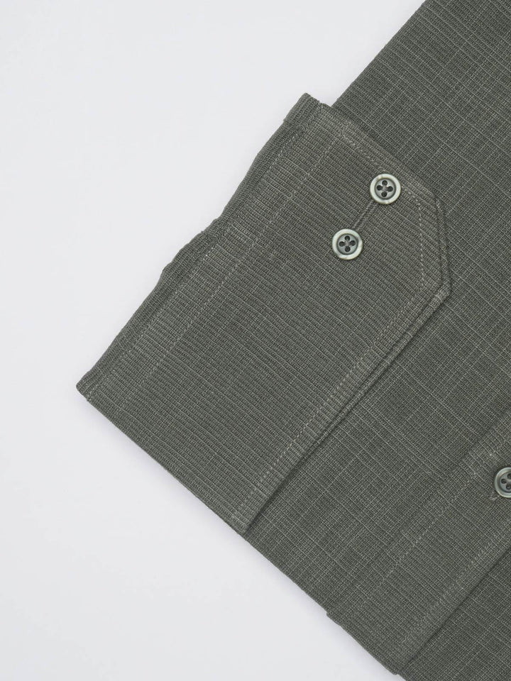 Dark Green Self, Elite Edition, French Collar Men’s Formal Shirt (FS-1035)