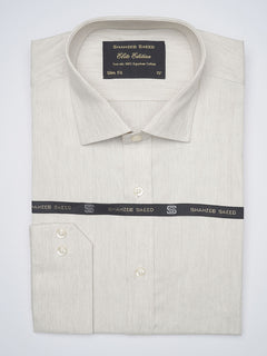 Beige Self, Elite Edition, French Collar Men’s Formal Shirt (FS-1037)