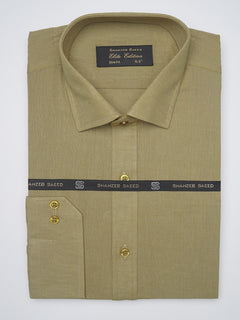 Light Olive Self, Elite Edition, French Collar Men’s Formal Shirt (FS-1038)