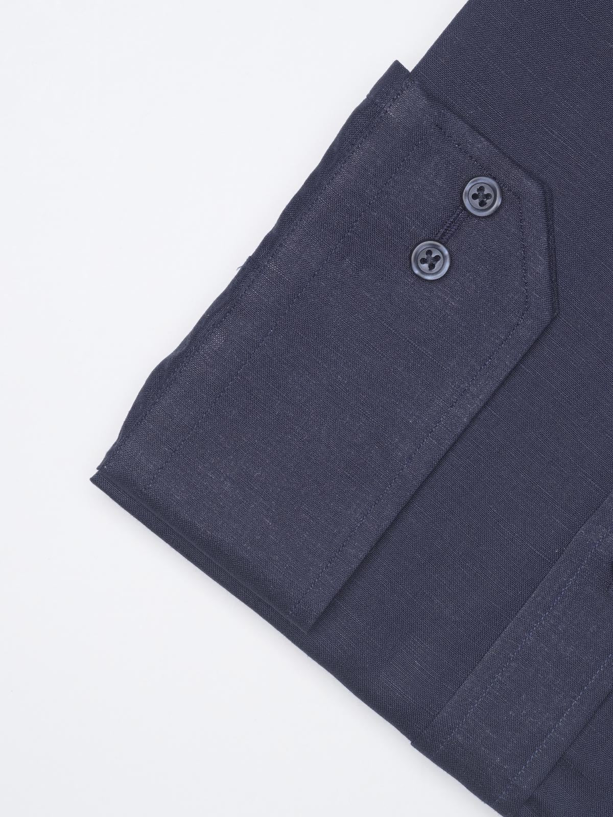 Navy Blue Plain, Elite Edition, French Collar Men’s Formal Shirt (FS-1039)