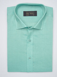 Sea Green Plian, Elite Edition, French Collar Men’s Formal Shirt (FS-1040)