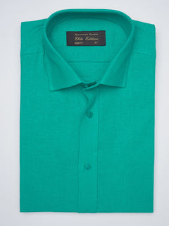 Jade Green Self, Elite Edition, French Collar Men’s Formal Shirt (FS-1042)