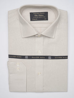 Beige Plain, Elite Edition, French Collar Men’s Formal Shirt (FS-1044)