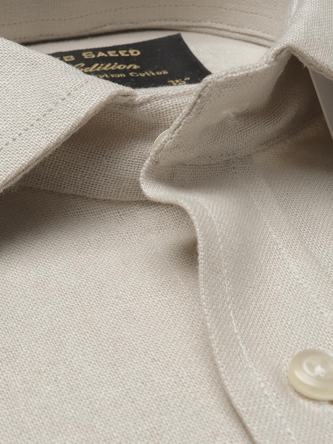 Beige Plain, Elite Edition, French Collar Men’s Formal Shirt (FS-1044)