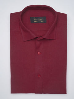 Maroon Plain, Elite Edition, French Collar Men’s Formal Shirt (FS-1045)