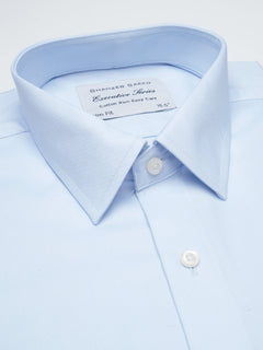 Light Blue Self, Executive Series,French Collar Men’s Formal Shirt  (FS-1055)