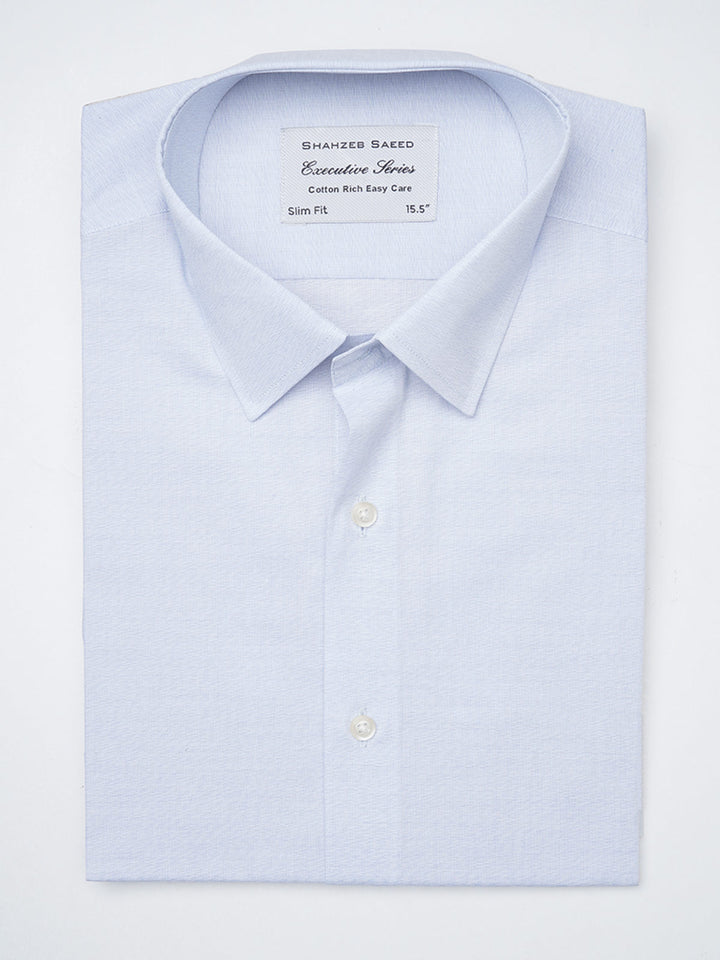 Light Blue Self, Executive Series, French Collar Men’s Formal Shirt  (FS-1063)