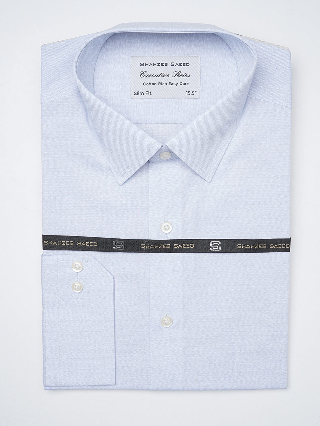 Light Blue Self, Executive Series, French Collar Men’s Formal Shirt  (FS-1063)