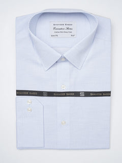 Light Blue Self, Executive Series, French Collar Men’s Formal Shirt  (FS-1063)