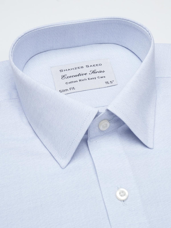 Light Blue Self, Executive Series, French Collar Men’s Formal Shirt  (FS-1063)