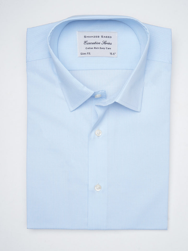 Sky Blue Self, Executive Series,French Collar Men’s Formal Shirt  (FS-1065)