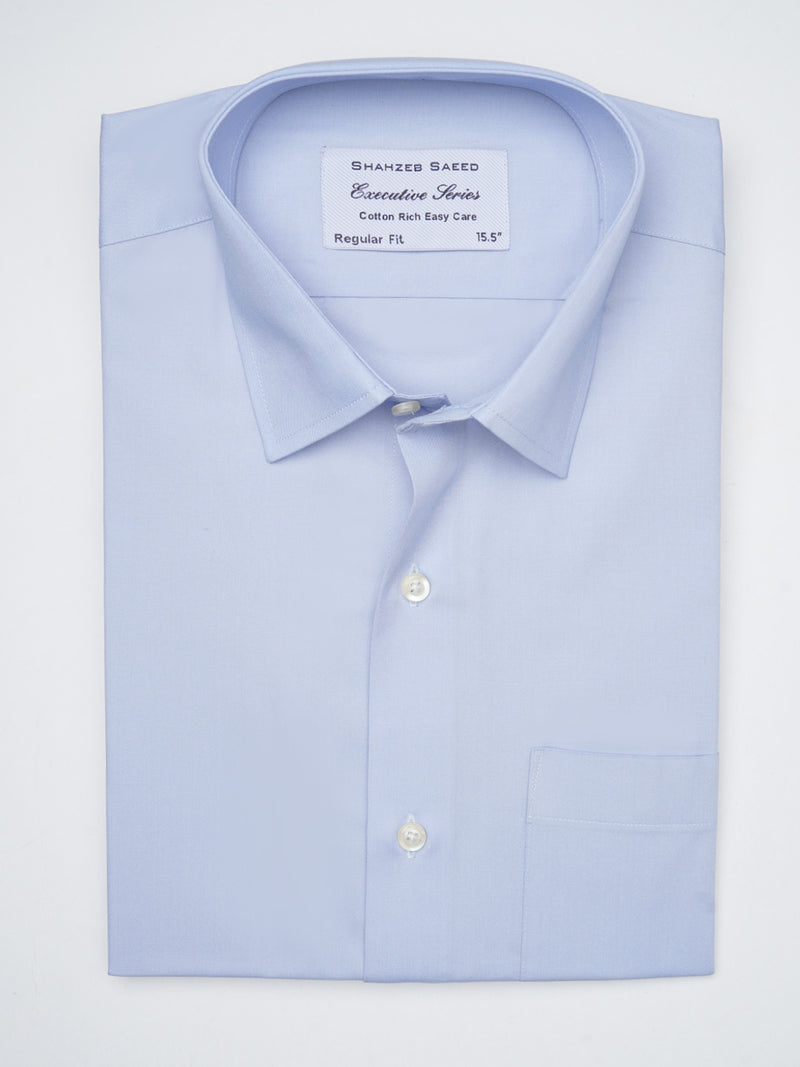 Light Blue Plain, Executive Series,French Collar Men’s Formal Shirt  (FS-1066)
