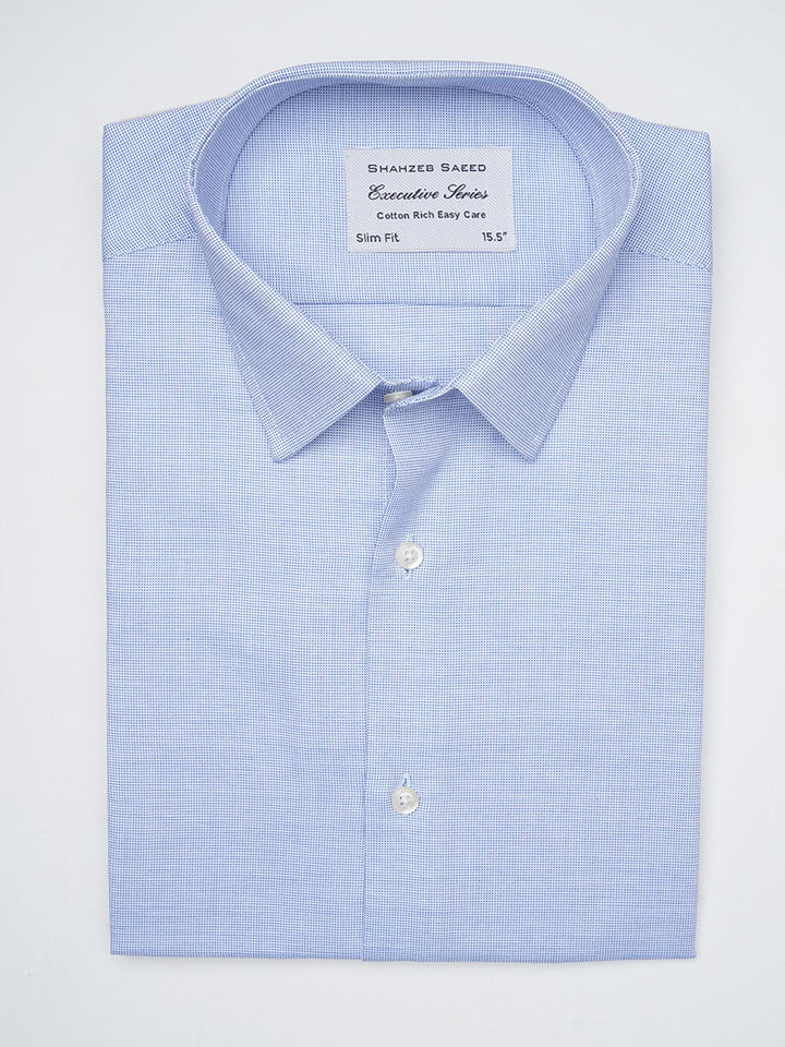 Light Blue Self, Executive Series,French Collar Men’s Formal Shirt  (FS-1072)