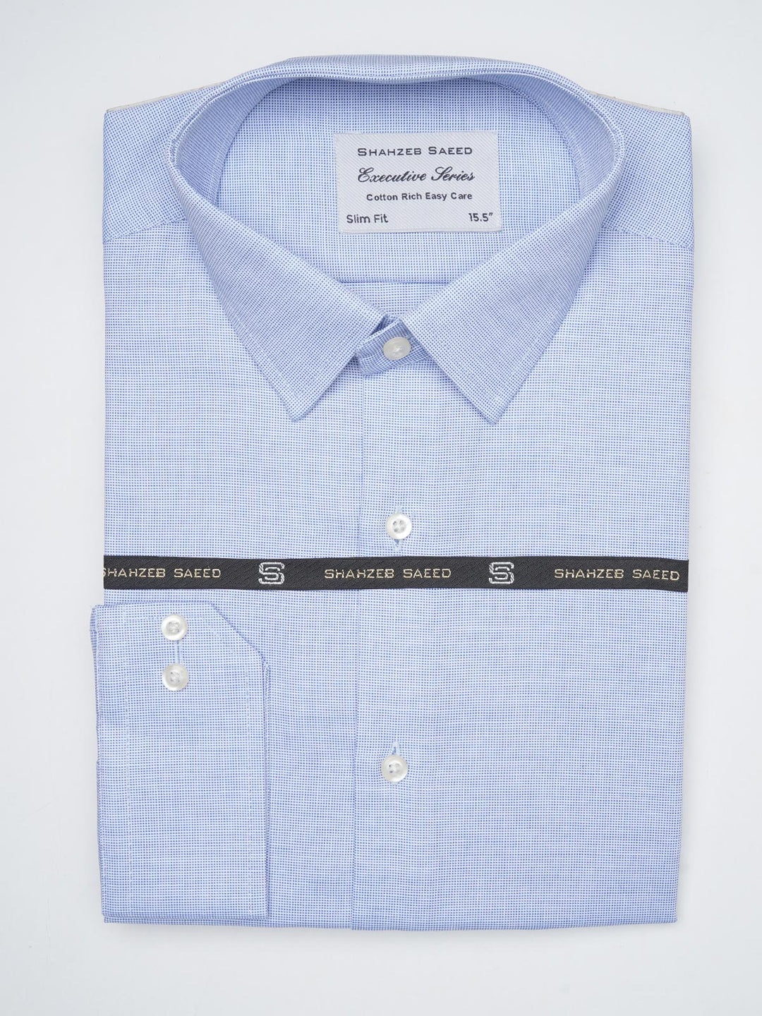 Light Blue Self, Executive Series,French Collar Men’s Formal Shirt  (FS-1072)