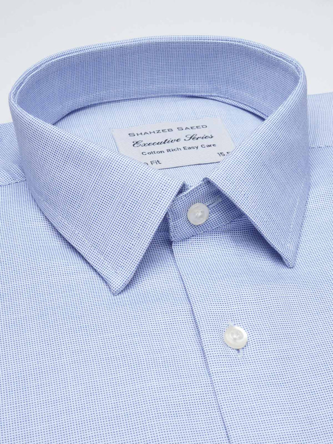 Light Blue Self, Executive Series,French Collar Men’s Formal Shirt  (FS-1072)