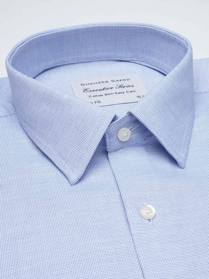 Light Blue Self, Executive Series,French Collar Men’s Formal Shirt  (FS-1072)