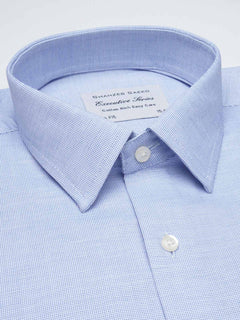 Light Blue Self, Executive Series,French Collar Men’s Formal Shirt  (FS-1072)