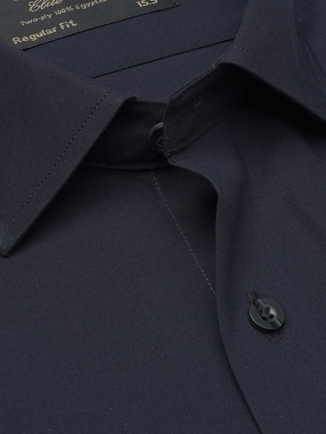 Dark Blue Plain, Elite Edition, French Collar Men’s Formal Shirt  (FS-1081)