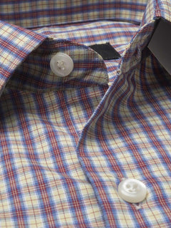 Multi Color Self Checkered, Elite Edition, French Collar Men’s Formal Shirt (FS-1082)