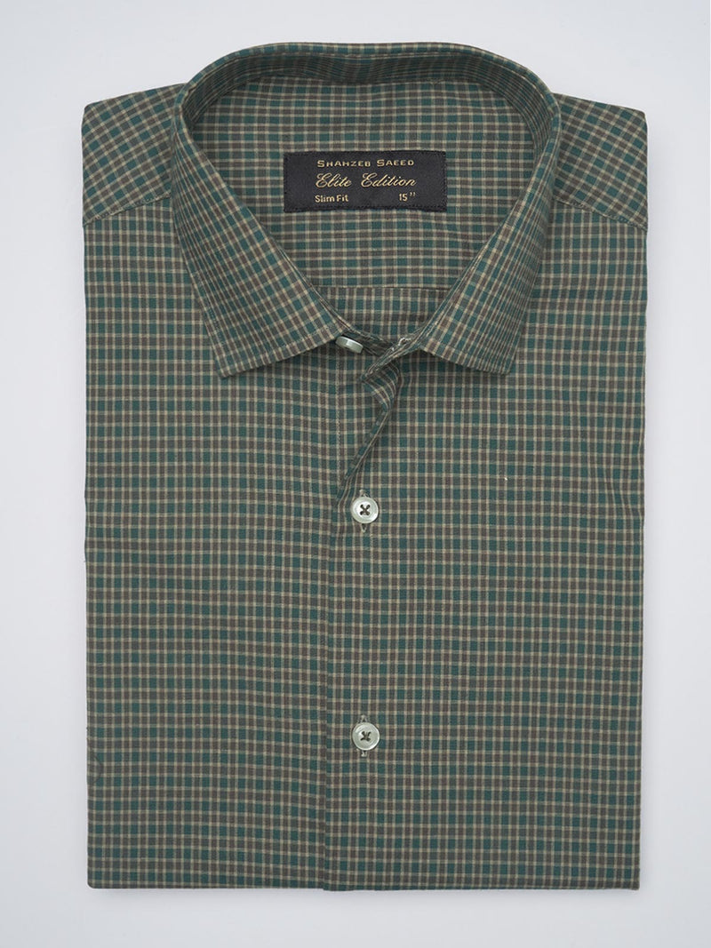 Multi Color Self Checkered, Elite Edition, French Collar Men’s Formal Shirt (FS-1083)