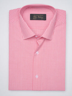 Pink Micro Checkered, Elite Edition, French Collar Men’s Formal Shirt (FS-1084)