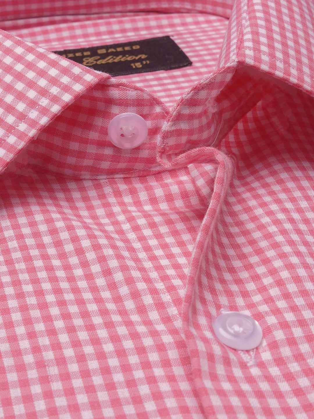 Pink Micro Checkered, Elite Edition, French Collar Men’s Formal Shirt (FS-1084)