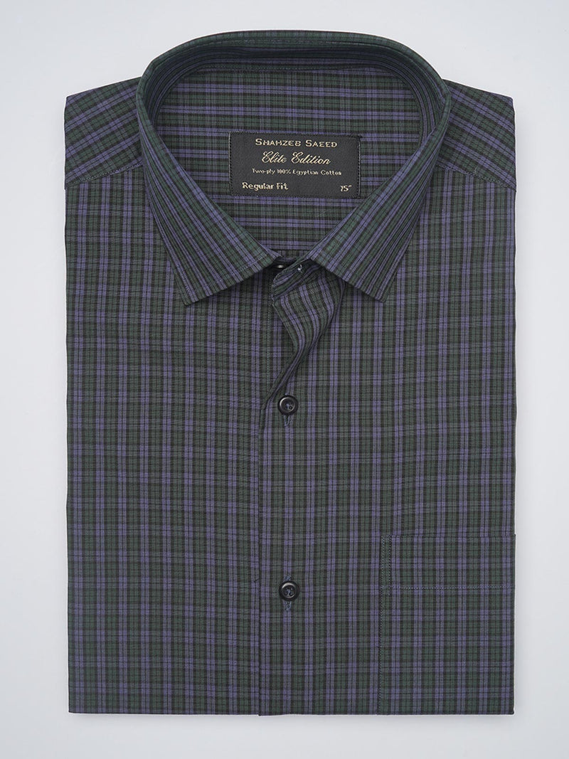 Multi Color Self Checkered, Elite Edition, French Collar Men’s Formal Shirt (FS-1087)