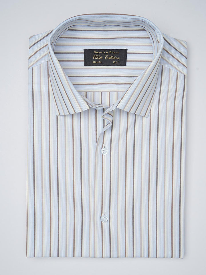 Multi Color Striped, Elite Edition, French Collar Men’s Formal Shirt (FS-1090)