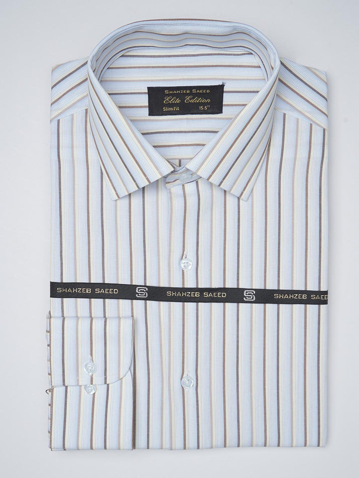 Multi Color Striped, Elite Edition, French Collar Men’s Formal Shirt (FS-1090)